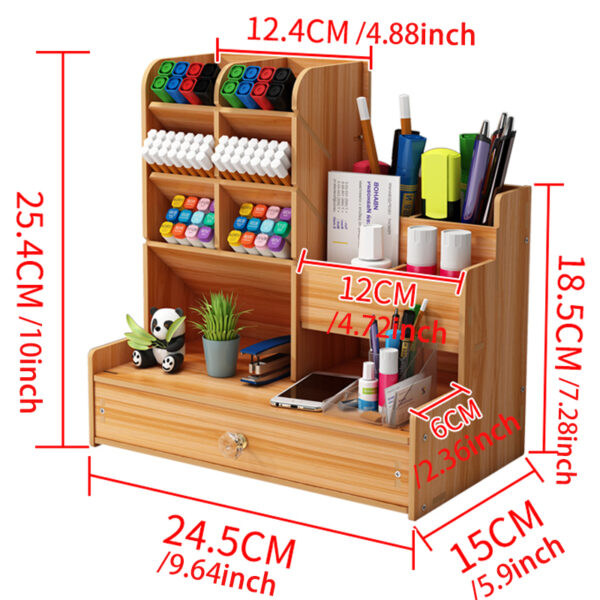 Pen Holder Organizer Storage Box Modern Student Desktop Pen Rack Office Supplies Multi-functional Large-capacity Creative - Image 3