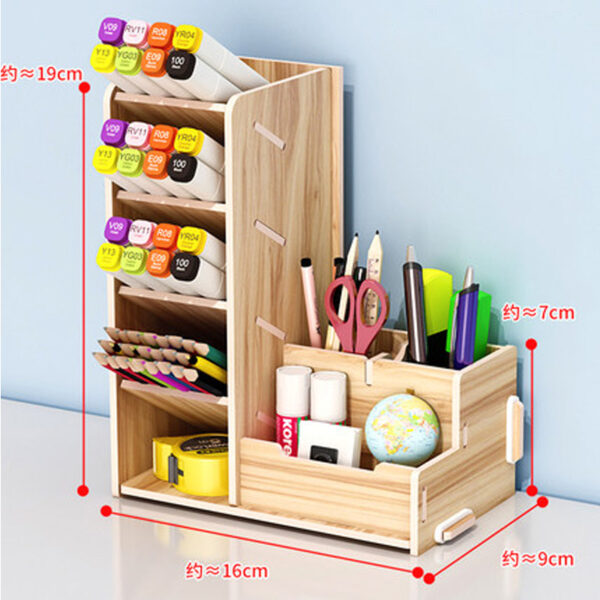 Pen Holder Organizer Storage Box Modern Student Desktop Pen Rack Office Supplies Multi-functional Large-capacity Creative - Image 6