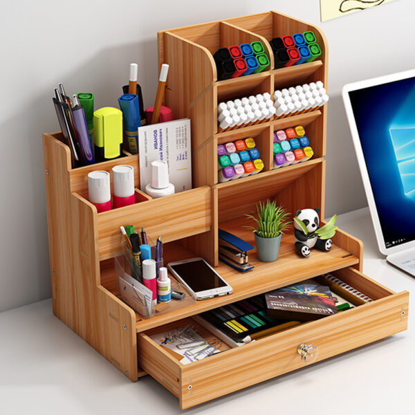 Pen Holder Organizer Storage Box Modern Student Desktop Pen Rack Office Supplies Multi-functional Large-capacity Creative