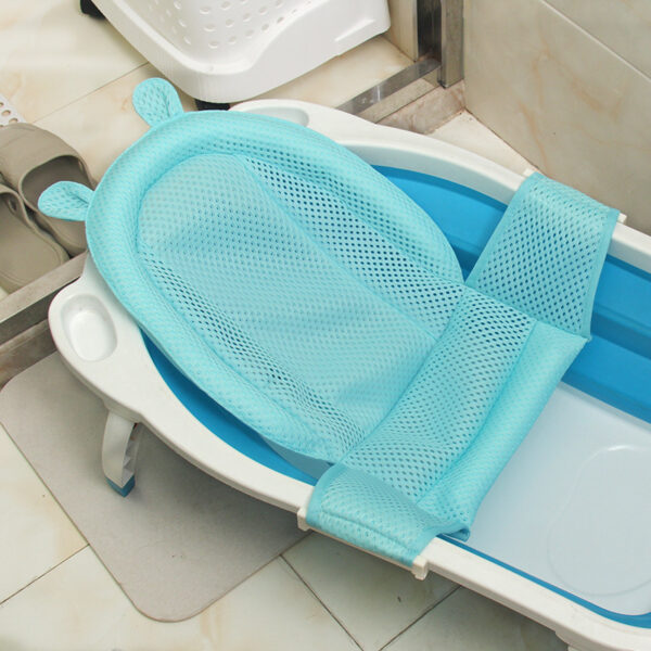 Portable Baby Shower Grid Cushion Bed Babies Infant Baby Bath Pad Non-Slip Bathtub Mat Newborn Baby Safety Security Bath Seat - Image 6