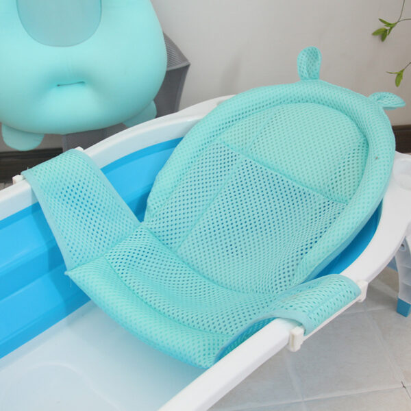 Portable Baby Shower Grid Cushion Bed Babies Infant Baby Bath Pad Non-Slip Bathtub Mat Newborn Baby Safety Security Bath Seat