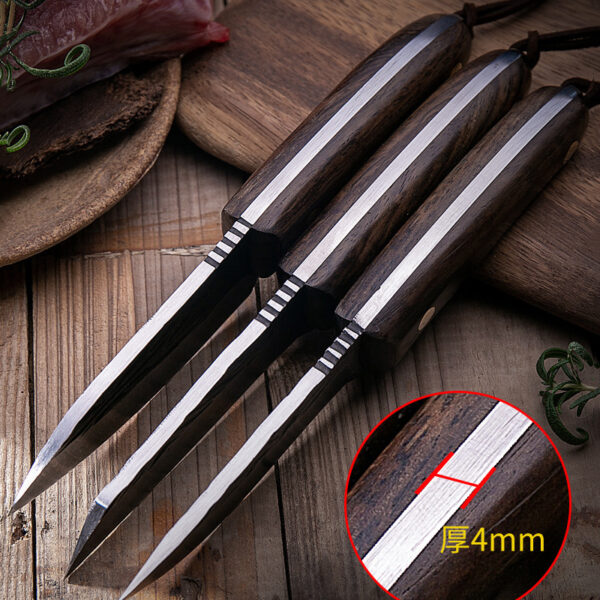 3.75inch Forged Hunting Fishing Knife with Sheath Tactical Utility Boning Paring Knives Chef's Butcher Kitchen Tools - Image 3