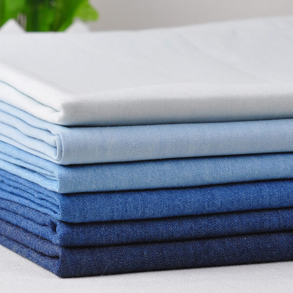 50*151cm Washed Denim Fabrics Pure Cotton Fabric For Trousers T-Shirt Apron DIY Summer Dress Clothing Material For Baby Girls - Image 2