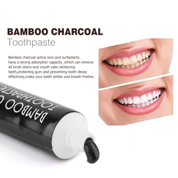 Bamboo Natural Activated Charcoal Toothpaste Teeth Whitening Tooth Care Black Oral Hygiene Dental Health - Image 5