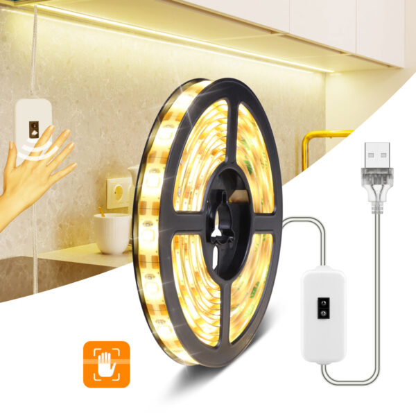 DC 5V Lamp USB Motion LED Backlight TV Kitchen LED Strip Hand Sweep Waving ON OFF Sensor Light diode lights Night Light tape - Image 3