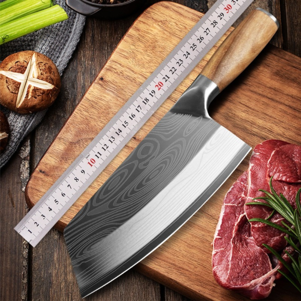 Damascus Kitchen Knife 5CR15 Stainless Steel Cleaver Knife 5Cr15 Meat Knife Sharp Chef Knife Cooking Knives For Kitchen - Image 6