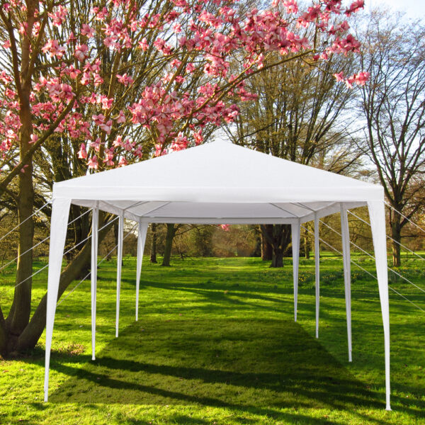 Five Sided Windows 3x9m Extra Large Summer Outdoor Waterproof Sun Screen Awning White Pergola Wedding Party Barbecue Gazebo - Image 3