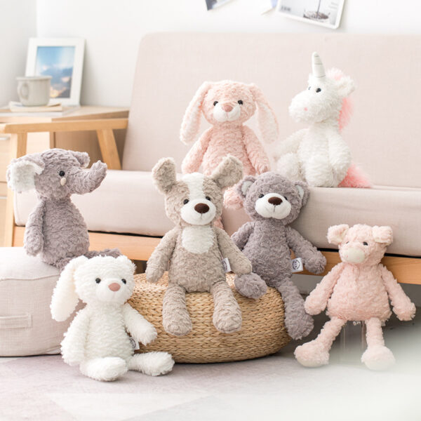 High Quality Soft Long legs Bunny Teddy Bear Dog Elephant Unicorn Stuffed Cartoon Animals Baby Appease toy doll toy for Children - Image 5