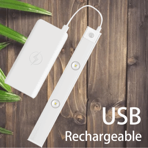 LED Night Light USB Rechargeable Lamp Motion Sensor Led Light For Kitchen Wardrobe Cabinet Lighting 20cm/30cm/40cm Aluminum LEDs - Image 5