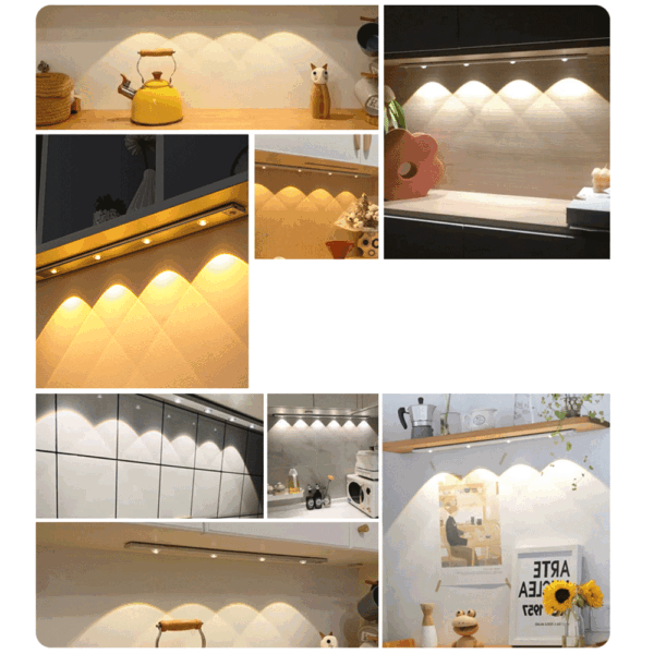 LED Night Light USB Rechargeable Lamp Motion Sensor Led Light For Kitchen Wardrobe Cabinet Lighting 20cm/30cm/40cm Aluminum LEDs - Image 3