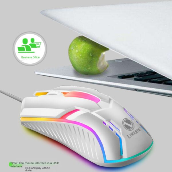 Limei S1 E-Sports Luminous Wired Mouse USB Wired Desktop Laptop Mute Computer Game Mouse - Image 4