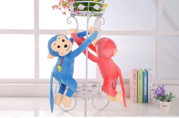 Monkey Stuffed Animal Monkey Toy Long Arm Tail Monkey Doll Soft Plush Toy Appease Toys Home Decoration Curtains Hanging Doll - Image 3