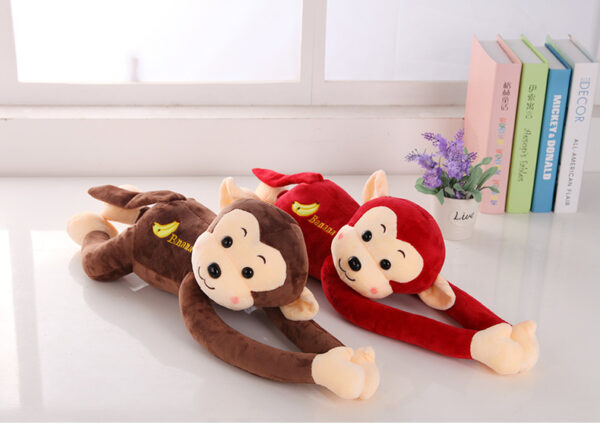 Monkey Stuffed Animal Monkey Toy Long Arm Tail Monkey Doll Soft Plush Toy Appease Toys Home Decoration Curtains Hanging Doll - Image 5