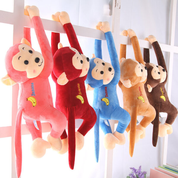 Monkey Stuffed Animal Monkey Toy Long Arm Tail Monkey Doll Soft Plush Toy Appease Toys Home Decoration Curtains Hanging Doll