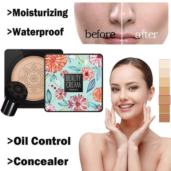 Mushroom Head Air Cushion Foundation CC Cream Face Make Up Concealer Moisturizing Whitening Natural BB Cream Cosmetics Makeup - Image 3