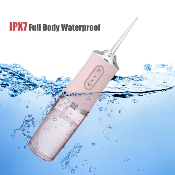 Oral Irrigator Portable Dental Water Flosser USB Rechargeable Water Jet Floss Tooth Pick 4 Jet Tip 220ml 3 Modes IPX7 1400rpm - Image 6