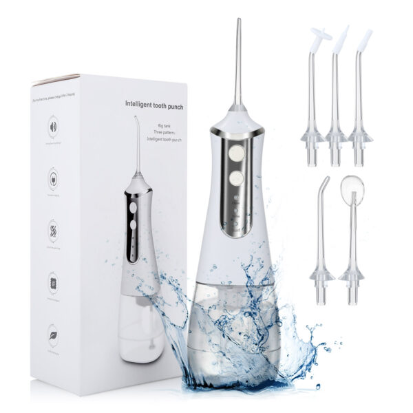 Oral Irrigator USB Rechargeable Water Flosser Portable Dental Water Jet 350ML Water Tank Waterproof Teeth Cleaner