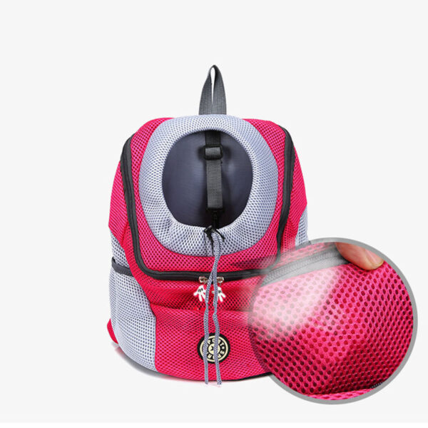 Out Double Shoulder Portable Travel Backpack Outdoor Pet Dog Carrier Bag Pet Dog Front Bag Mesh Backpack Head Pet Supplies - Image 2