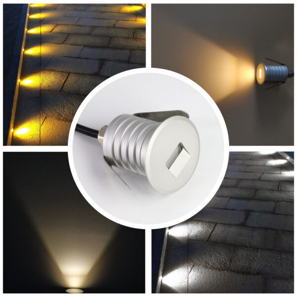 Recessed Led Stair Light 12-24V Wall Sconce Lighting In Step Stairway Aisle Lamps Basement Passage Indoor Outdoor 1W Wall Lamp - Image 2