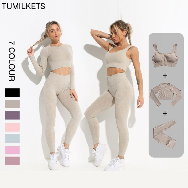 Seamless Woman Sportswear Yoga Sets Workout Sports Bra Gym Clothing High Waist Legging Fitness Women Tracksuit Athletic Outfits - Image 2