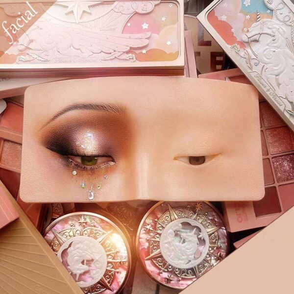 Silicone Face Eye Makeup Practice Board Pad Bionic Skin for Make Up Face Eyelash Practice Face Eye Makeup Tools Accessories - Image 2