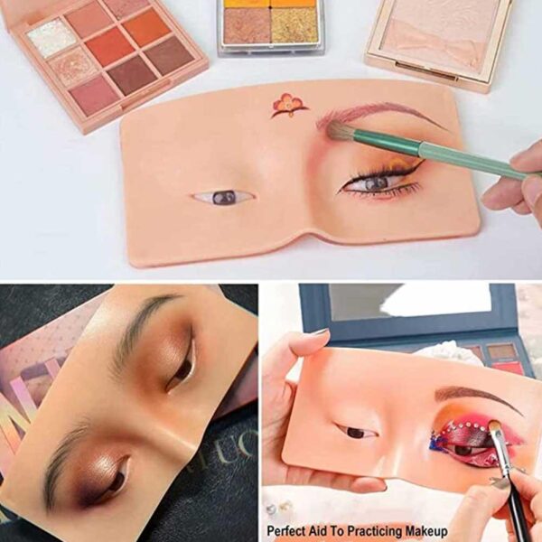 Silicone Face Eye Makeup Practice Board Pad Bionic Skin for Make Up Face Eyelash Practice Face Eye Makeup Tools Accessories