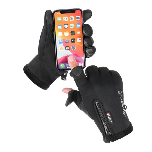 Touch Screen Men Cycling Gloves Waterproof Winter Bicycle Gloves Riding Scooter Windproof Outdoor Motorcycle Ski Bike Warm Glove - Image 2